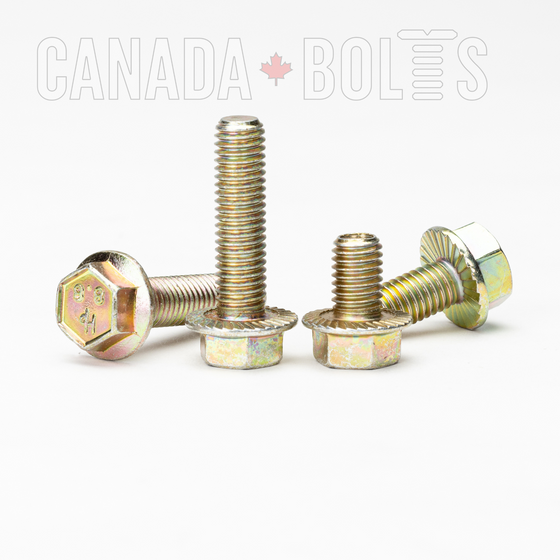 Metric, Flanged Bolts, Zinc Plated Steel, M8 - MYZE44-5382, MYZE44-5374, MYZE44-5375, MYZE44-5379, MYZE44-5380, MYZE44-5381 , Canada Bolts