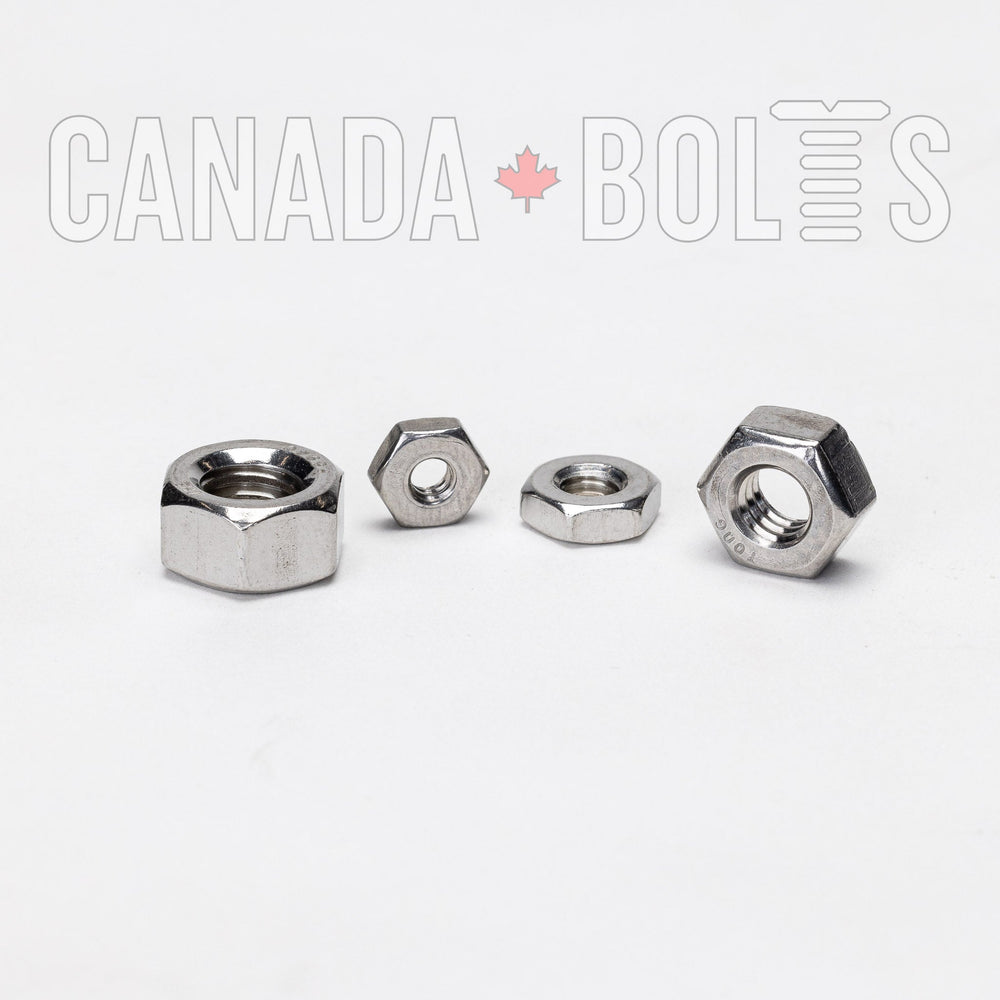 Imperial, Hex Nuts, Stainless Steel - IS1119,  IS1103,  IS1107,  IS1111,  IS1112,  IS1114,  IS1115,   IS1116, IS1117, IS1125, Canada Bolts