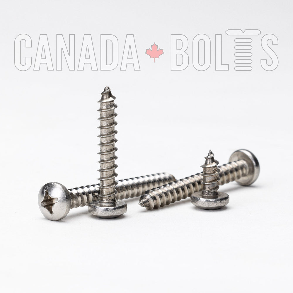 Imperial, Sheet Metal Screws, Phillips Pan Head, Stainless Steel, #4 - IS1212-3317, IS1212-3307, IS1212-3311, IS1212-3313, IS1212-3315, IS1212-3319 Canada Bolts