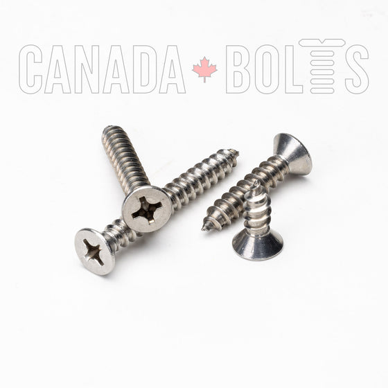 Imperial, Sheet Metal Screws, Phillips Flat Head, Stainless Steel, #6 - IS1213-3527, IS1213-3507, IS1213-3511, IS1213-3513, IS1213-3515, IS1213-3517, IS1213-3519, IS1213-3521, IS1213-3523, IS1213-3525, Canada Bolts