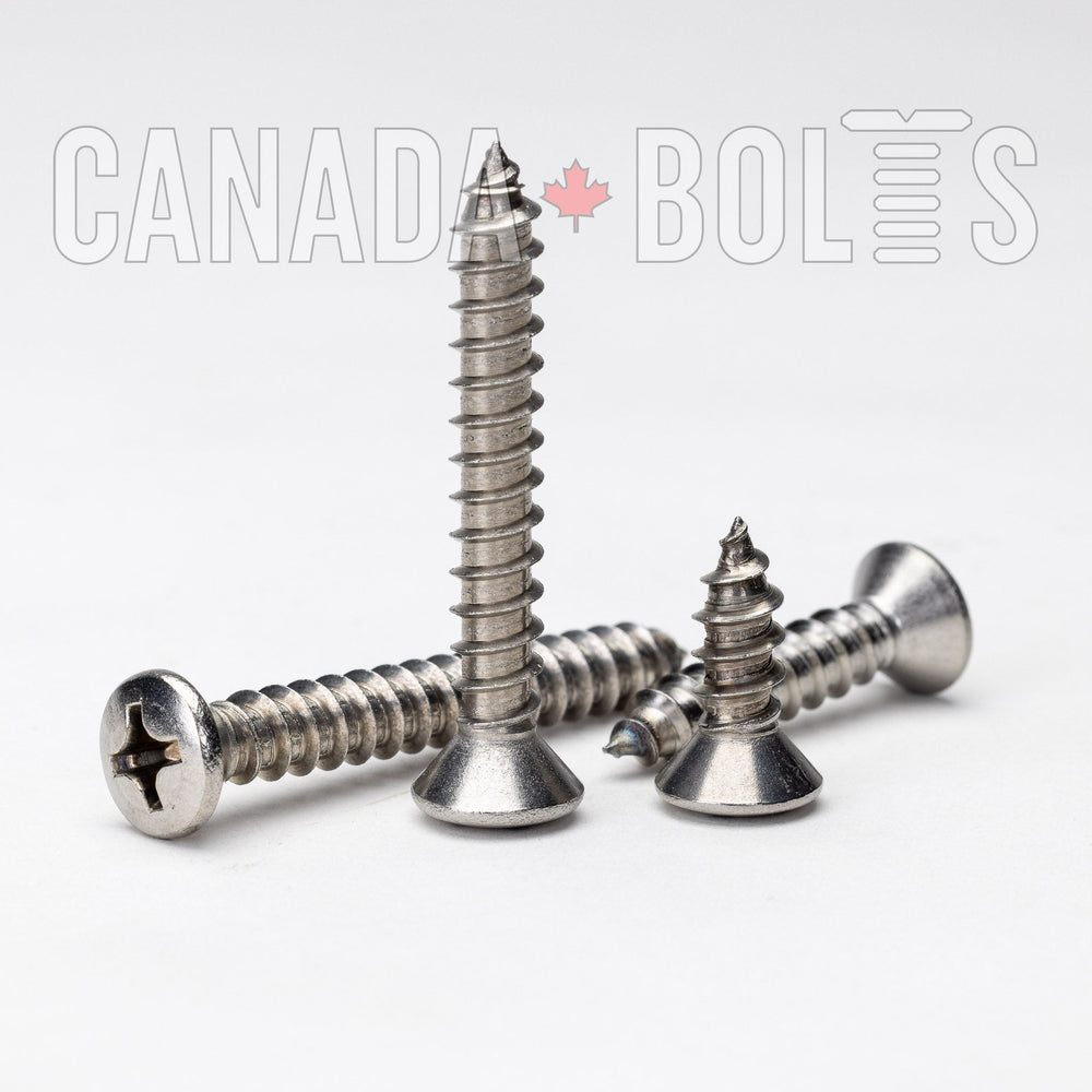 Imperial, Sheet Metal Screws, Phillips Oval Head, Stainless Steel, #10 - IS1214-3731,  IS1214-3713,  IS1214-3715,  IS1214-3717,  IS1214-3719,  IS1214-3721,  IS1214-3723,  IS1214-3725,  IS1214-3727,  IS1214-3729, Canada Bolts