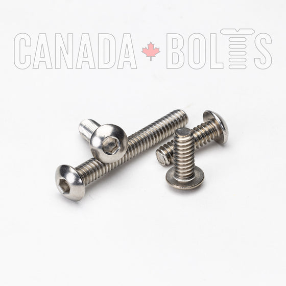 Imperial, Machine Screws, Button Head, Stainless Steel, #1/4-20 - IS1335-1717, IS1335-1713, Canada Bolts