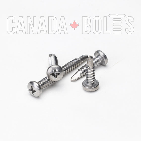 Imperial, Sheet Metal Screws, Phillips Pan Head Self-Drilling, Stainless Steel, #6 - IS3012-3519, IS3012-3517, Canada Bolts