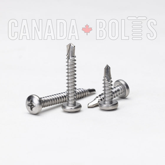 Imperial, Sheet Metal Screws, Phillips Pan Head Self-Drilling, Stainless Steel, #10 - IS3012-3723, IS3012-3713, IS3012-3715, IS3012-3717, IS3012-3719, Canada Bolts 