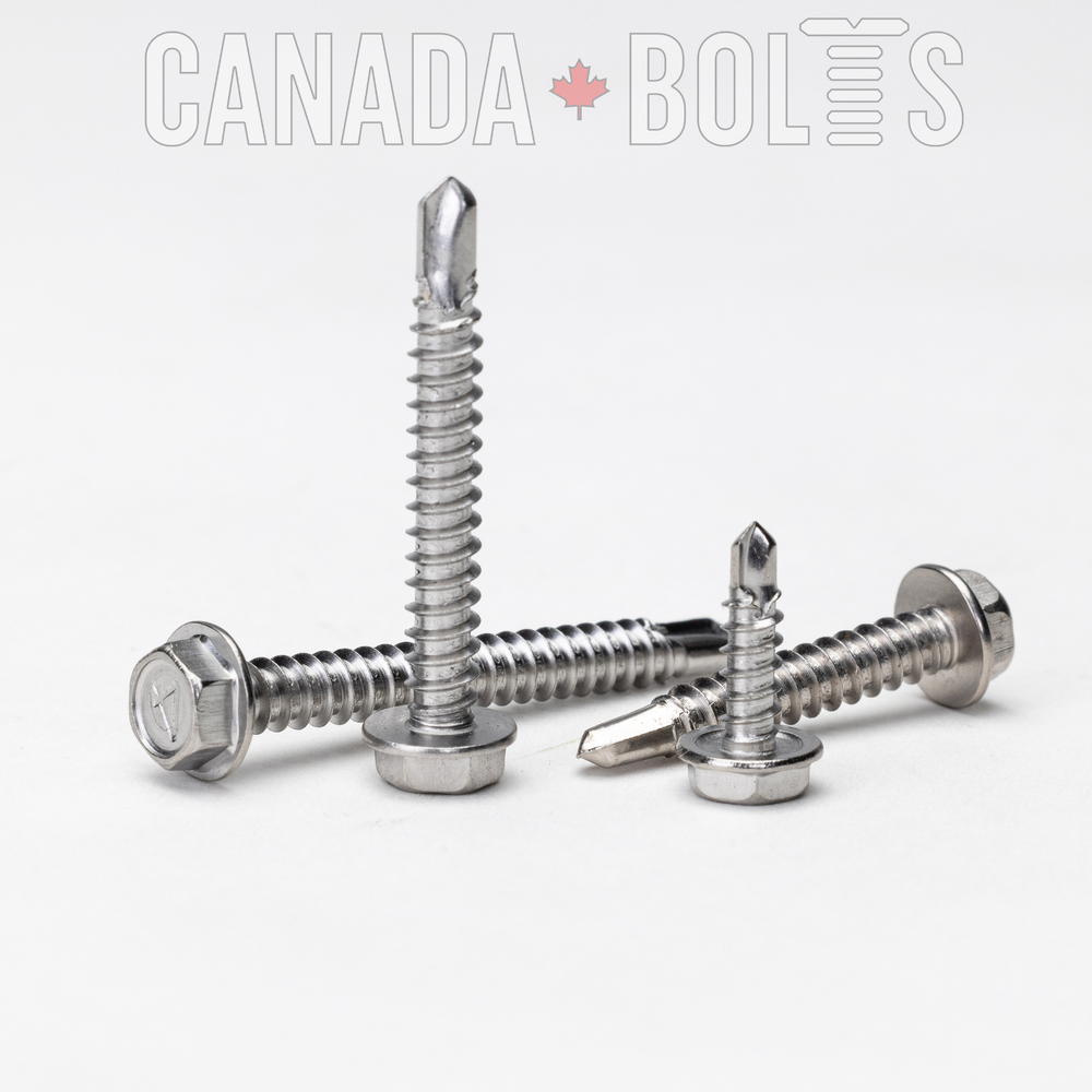 Imperial, Sheet Metal Screws, Hex Washers Head Self-Drilling, Stainless Steel, #10 - IS3041-3719 , IS3041-3713, IS3041-3715, IS3041-3717, Canada Bolts