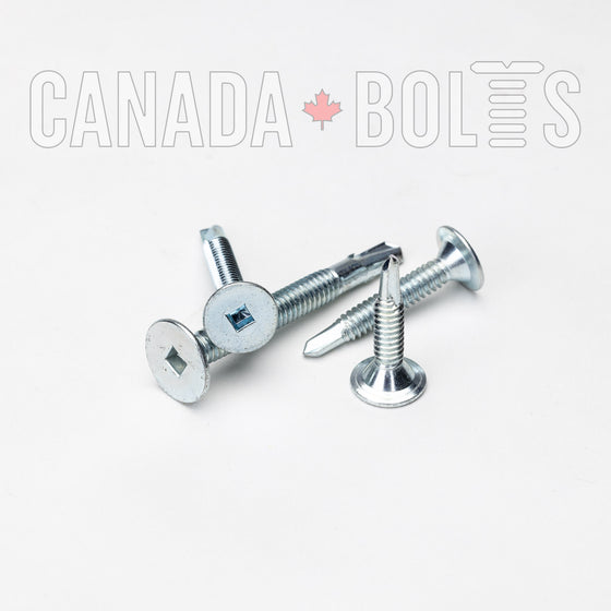 Imperial, Sheet Metal Screws, Square Drive Wafer Self-Drilling, Zinc Plated Steel, 45284 - IZP028-1635 Canada Bolts