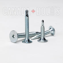  Imperial, Sheet Metal Screws, Square Drive Wafer Self-Drilling, Zinc Plated Steel, 45284 - IZP028-1635 Canada Bolts