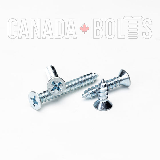 Imperial, Sheet Metal Screws, Phillips Flat Head, Zinc Plated Steel, #14 - IZP213-3931 Canada Bolts