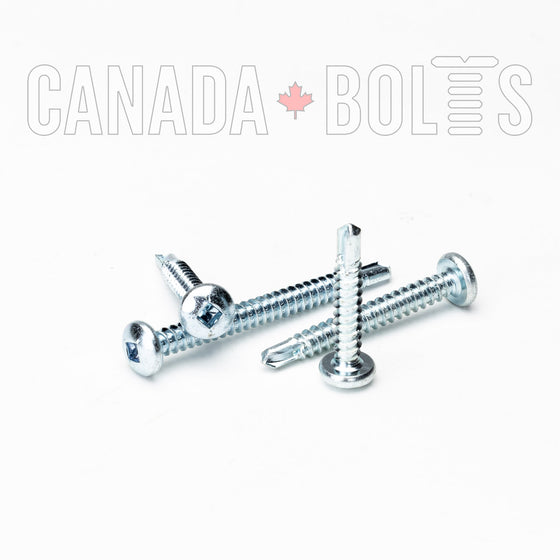 Imperial, Sheet Metal Screws, Square Drive Pan Head Self-Drilling, Zinc Plated Steel, #10 - IZP022-3727 Canada Bolts