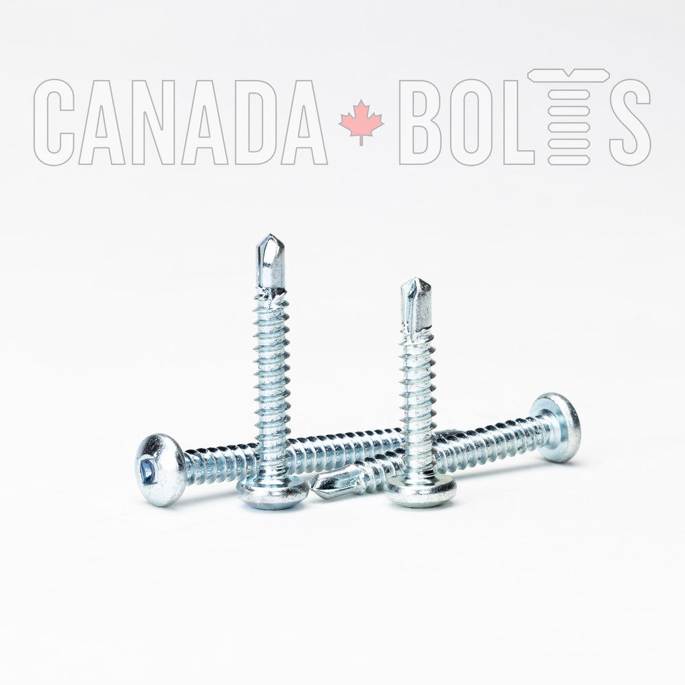 Imperial, Sheet Metal Screws, Square Drive Pan Head Self-Drilling, Zinc Plated Steel, #6 - IZP022-3513, IZP022-3511, Canada Bolts