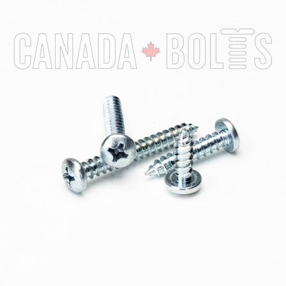 Imperial, Sheet Metal Screws, Phillips Pan Head, Zinc Plated Steel, #14 - IZP212-3931 Canada Bolts