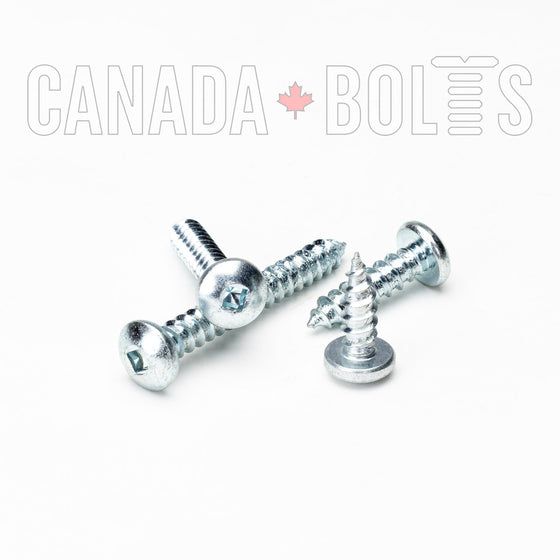 Imperial, Sheet Metal Screws, Square Drive Pan Head, Zinc Plated Steel, #10 - IZP222-3723 Canada Bolts