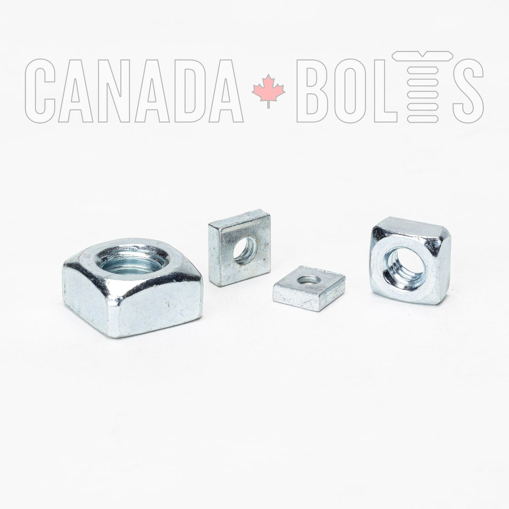 Imperial, Square Nuts, Zinc Plated Steel - IZP521, IZP511, IZP512, IZP514, IZP517, Canada Bolts