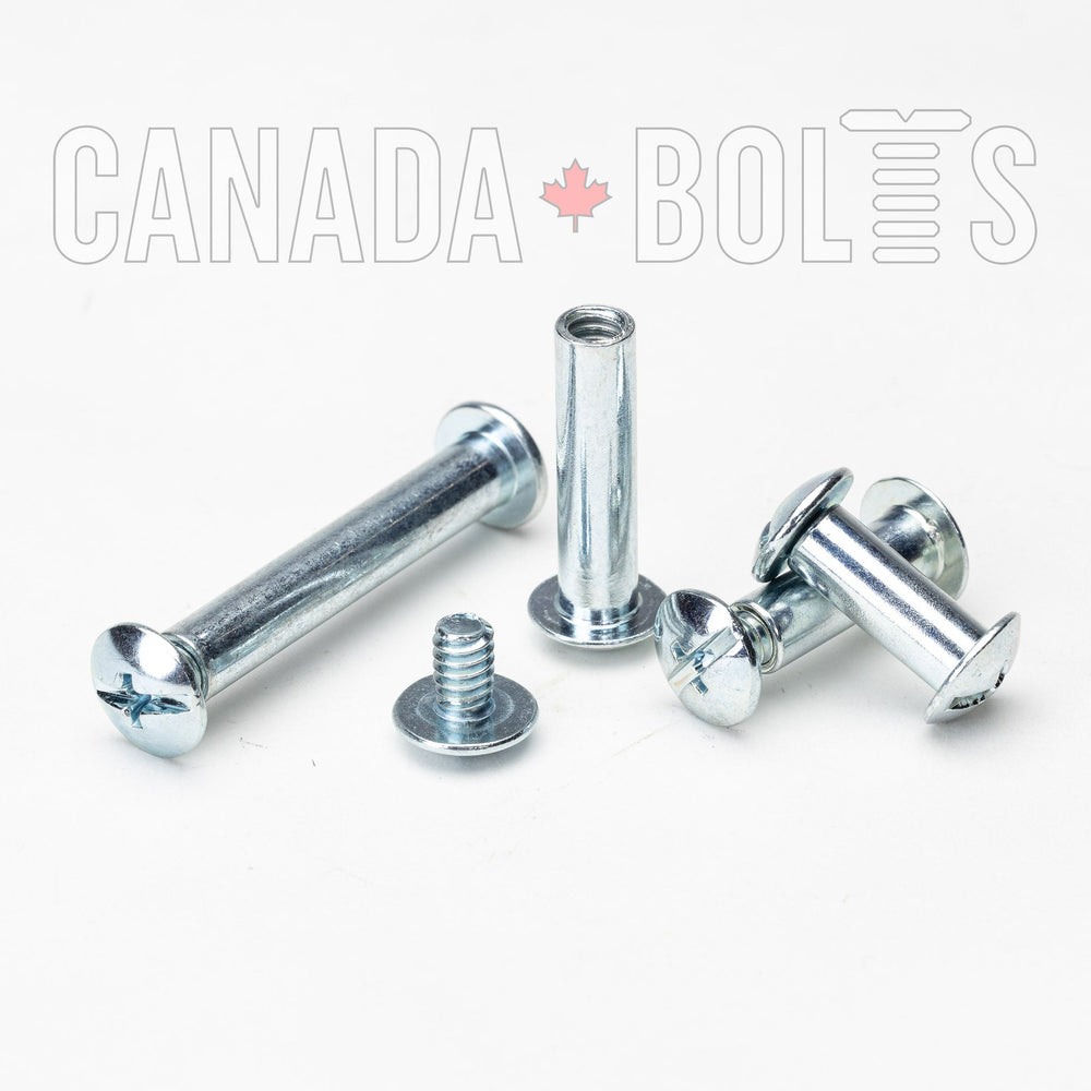 Imperial, Sex Bolts, Combo Truss Head, Zinc Plated Steel, #8-32 - IZP979-1219, IZP979-1211, IZP979-1213, IZP979-1215, IZP979-1217, Canada Bolts