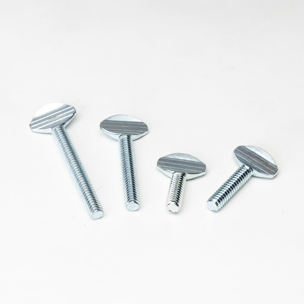 Impérial, vis à oreilles, vis à oreilles, tête plate, acier zingué, 1/4