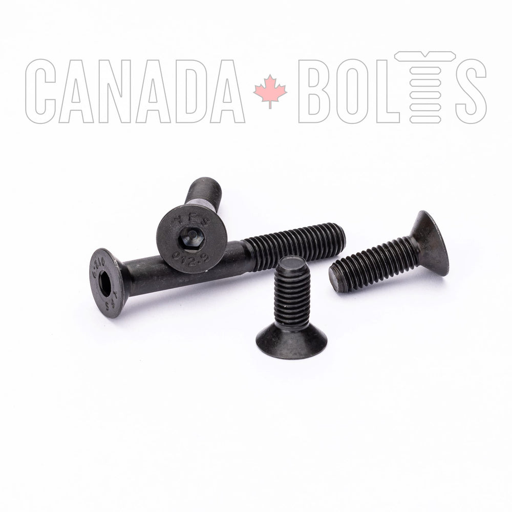 Metric, Machine Screws, Socket Flat Head, Partial Thread, Black Oxide 12.9, M8 - MBO133P-5386, MBO133P-5388, MBO133P-5390, MBO133P-5384, Canada Bolts 