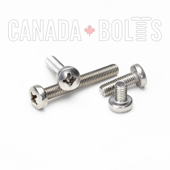Metric, Machine Screws, Phillips Pan Head, Stainless Steel, M2.5 - MS1111-4579-100 Canada Bolts