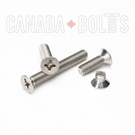 Metric, Machine Screws, Phillips Flat Head, Stainless Steel, M5 - MS1113-5084-50 Canada Bolts
