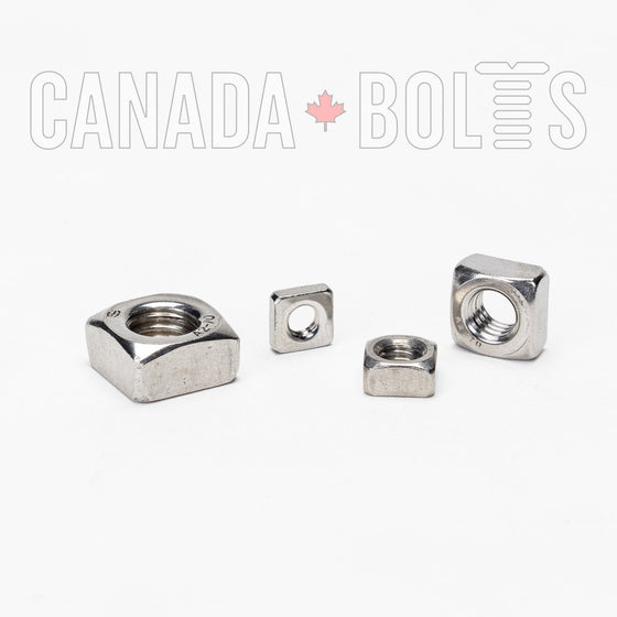 Metric, Square Thin Nuts, Stainless Steel - MS1543T