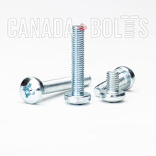  Metric, Machine Screws, Phillips Pan Head, Zinc Plated Steel, M4 - MZP111-4986 Canada Bolts