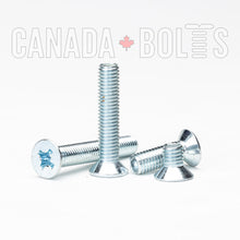  Metric, Machine Screws, Phillips Flat Head, Zinc Plated Steel, M3.5 - MZP113-4877-100 Canada Bolts