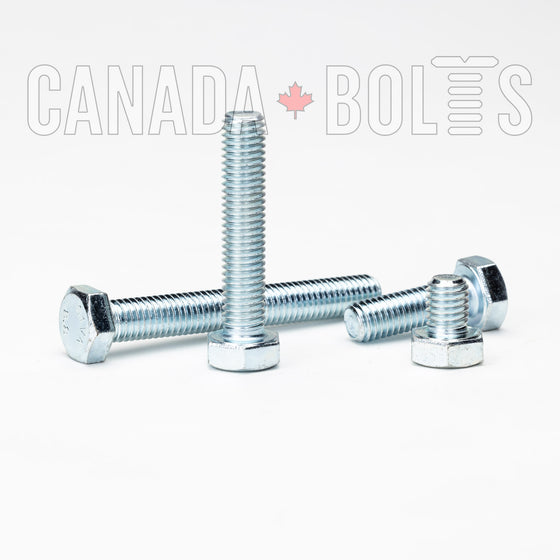 Metric, Hex Bolt, Full Thread, Zinc Plated Steel, M14 - MZP441P-5680 Canada Bolts