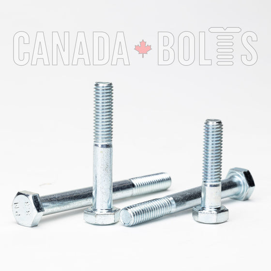 Imperial, Hex Bolt, Partial Thread, Zinc Plated Steel, 3/8" - IZP441P-2123, IZP441P-2127, IZP441P-2129, IZP441P-2131, IZP441P-2133, IZP441P-2135, Canada Bolts