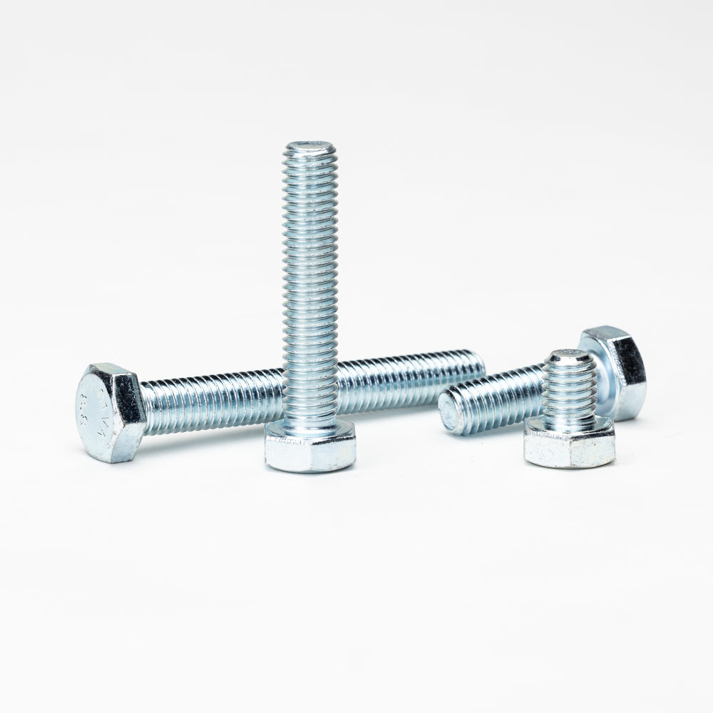 Metric Hex Bolt Full Thread Zinc Steel 