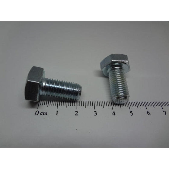 Hex Bolt, Full Thread, Zinc Plated, M10X1.25X20mm