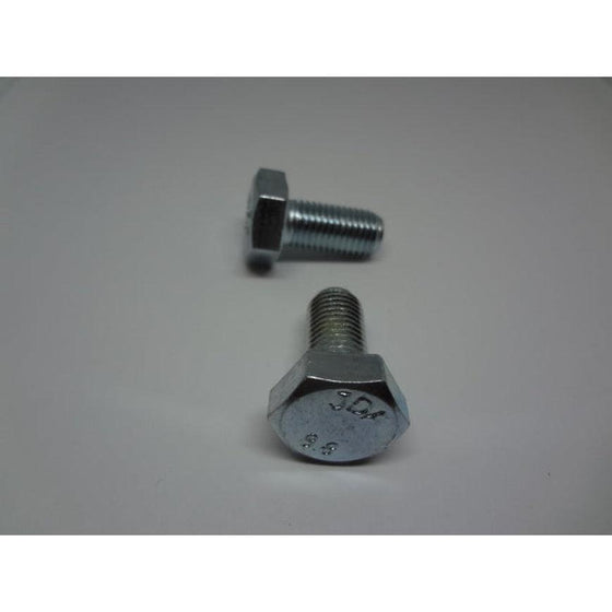 Hex Bolt, Full Thread, Zinc Plated, M10X1.25X20mm