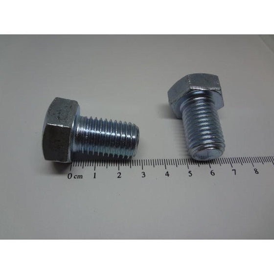 Pk/8 Hex Bolt, Full Thread, Zinc Plated, M16X2.0X25mm 933-8.8