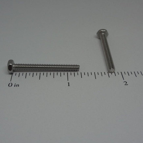 Hex Bolt, Full Thread, Stainless Steel, #6-32X1 1/4"