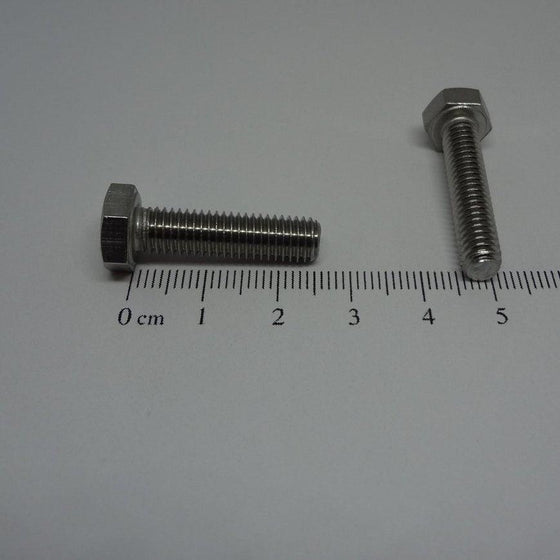 Hex Bolt, Full Thread, Stainless Steel, M6X25mm
