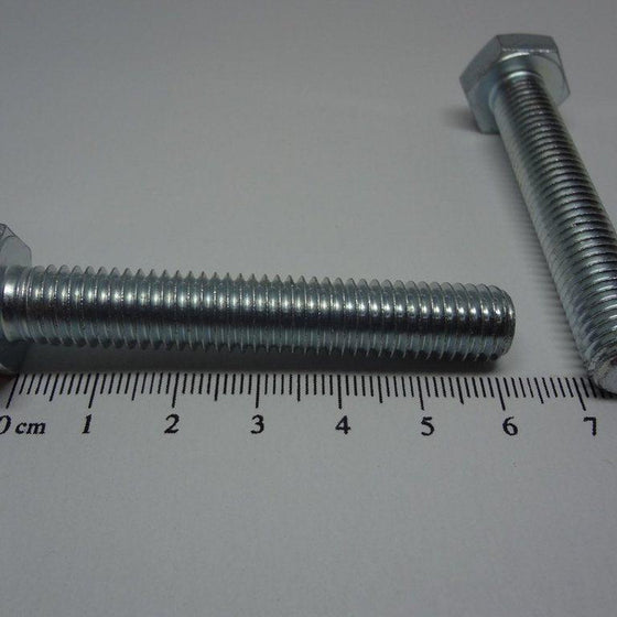 Hex Bolt, Full Thread, Zinc Plated, M10X60mm