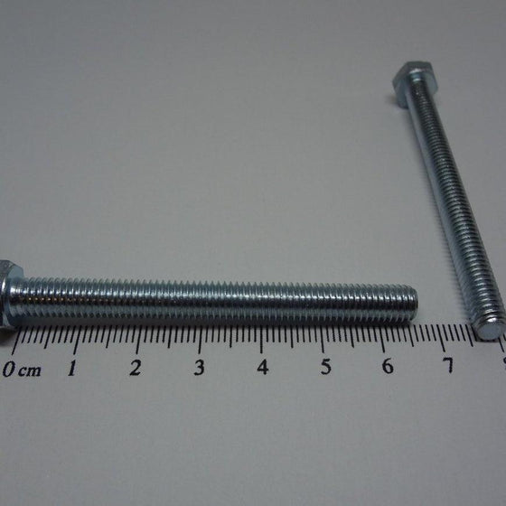 Hex Bolt, Full Thread, Zinc Plated, M6X65mm