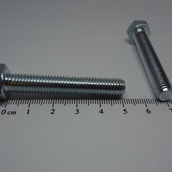 Hex Bolt, Full Thread, Zinc Plated, M8X50mm
