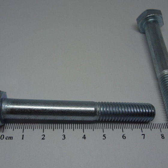 Hex Bolt, Partial Thread, Zinc Plated, M10X75mm