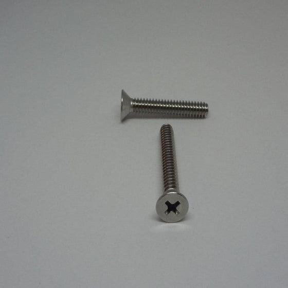 Machine Screws, Phillips Flat Head, Stainless Steel, #10-24X1 1/4"