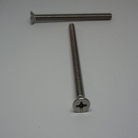 Machine Screws, Phillips Flat Head, Stainless Steel, 1/4"-20X3"