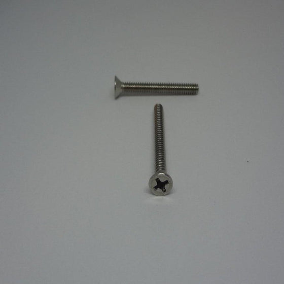 Machine Screws, Phillips Flat Head, Stainless Steel, #6-32X1 1/4"