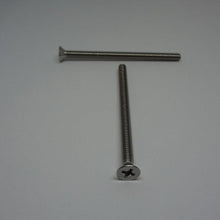  Machine Screws, Phillips Flat Head, Stainless Steel, #8-32X2 1/2"