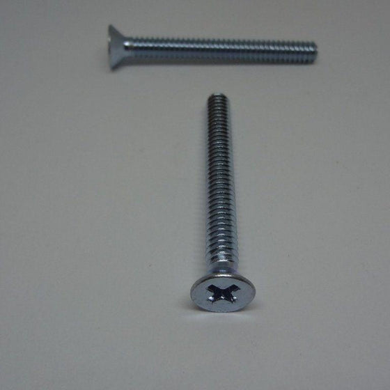 Machine Screws, Phillips Flat Head, Zinc Plated, #10-24X1 3/4"