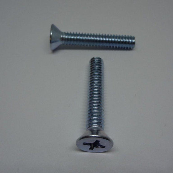 Machine Screws, Phillips Flat Head, Zinc Plated, 1/4"-20X1 1/2"