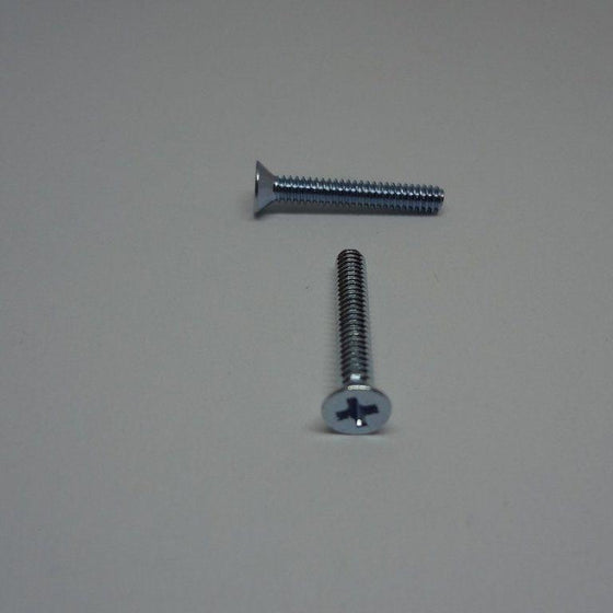 Machine Screws, Phillips Flat Head, Zinc Plated, #4-40X3/4"