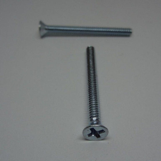 Machine Screws, Phillips Flat Head, Zinc Plated, #6-32X1 1/2"