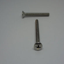  Machine Screws, Phillips Oval Head, Stainless Steel, #10-24X1 3/4"