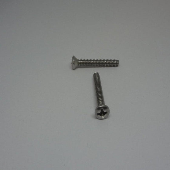 Machine Screws, Phillips Oval Head, Stainless Steel, #6-32X1"