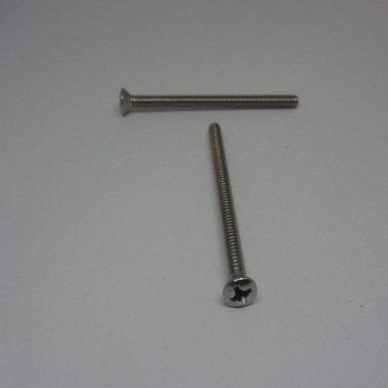 Machine Screws, Phillips Oval Head, Stainless Steel, #6-32X2"