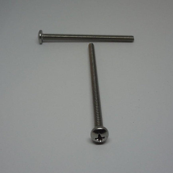 Machine Screws, Phillips Pan Head, Stainless Steel, #10-24X3"