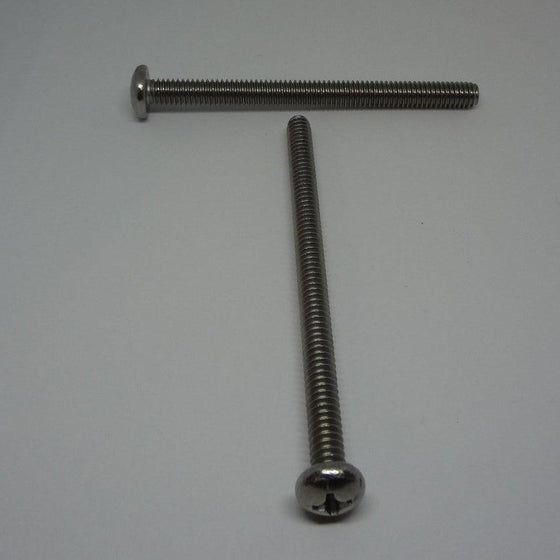 Machine Screws, Phillips Pan Head, Stainless Steel, 1/4"-20X3 1/2"